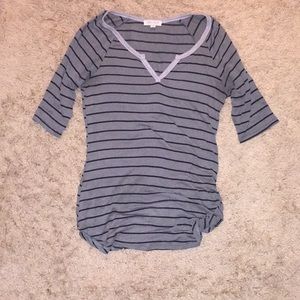 Quarter length shirt.